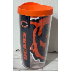 Chicago Bears Tervis Tumbler 16oz Insulated Travel Cup with Orange Lid NFL Logo
